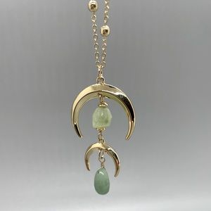 **NEW** Jade 14K Gold Plated Multi-Layered Necklace. Never worn.